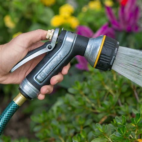 4 days ago · Here are the most powerful garden hose nozzles you can buy in 2024: Best Overall (Standard Nozzle): Dramm 12380. Easy To Use (Standard Nozzle): Gilmour 855032-1001. Best For Flower Watering (Standard Nozzle): Ultimate Fireman’s 5 Spray Pattern Outdoor Hose Nozzle. Best Overall (Pistol Grip Nozzle): FANHAO Upgrade Garden Hose Nozzle Sprayer. 